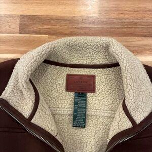 Ralph Lauren Brown and Cream Vest